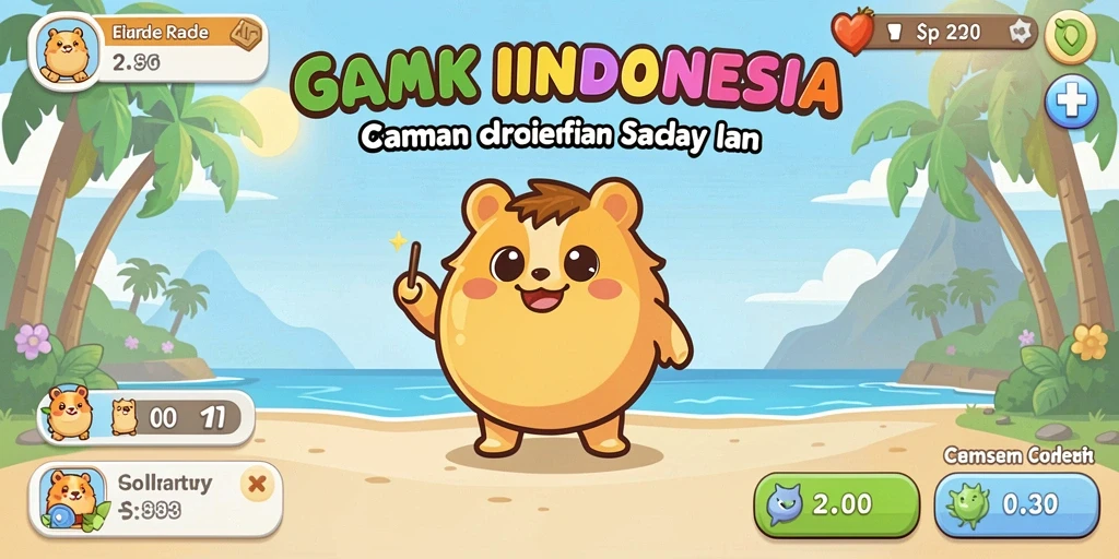 Screenshot menunjukkan antarmuka utama yang menarik.
