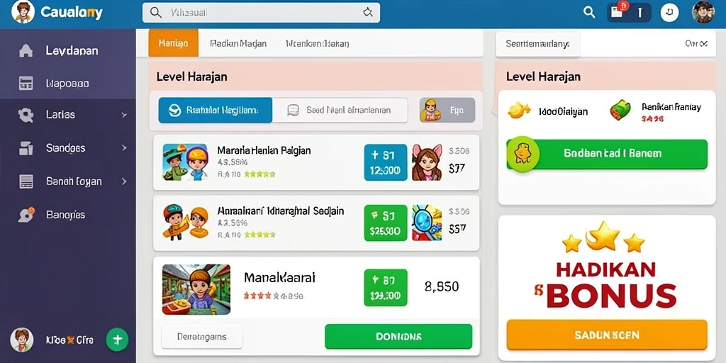 Screenshot menampilkan antarmuka utama LUNATOGEL yang menarik.