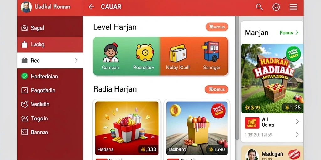 Tampilan awal yang menarik dengan karakter unik.